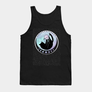 saturn cat (dark galaxy background) Tank Top